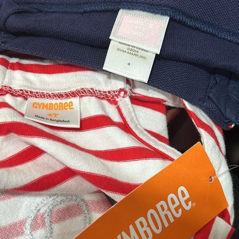 Janie and jack & Gymboree Girls set size 4 GUC red and blue colors